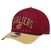 Casquette ajustable New Era pour homme, couleur vin, Cleveland Cavaliers Bold Arch COOLERA 9FORTY A-Frame M-Crown