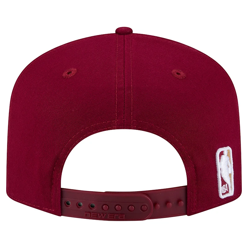 Men's New Era  Wine Cleveland Cavaliers Cotton 19TWENTY Adjustable Hat
