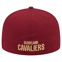 Men's New Era  Wine Cleveland Cavaliers Deceptor 59FIFTY Fitted Hat