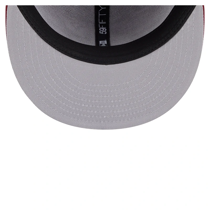 Men's New Era  Wine Cleveland Cavaliers Deceptor 59FIFTY Fitted Hat