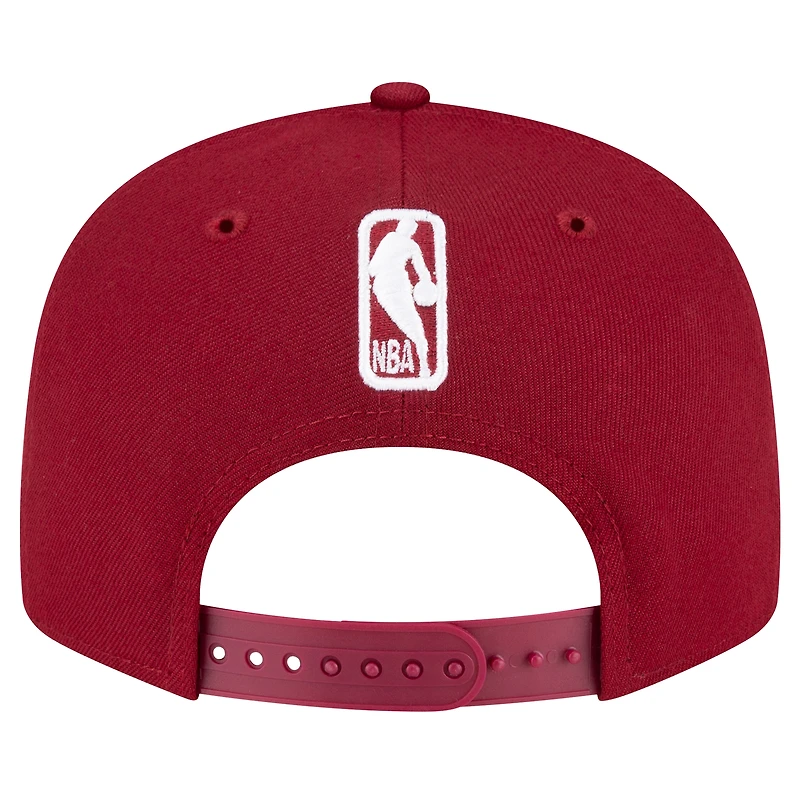 Men's New Era Wine Cleveland Cavaliers Official Team Color 9FIFTY Snapback Hat
