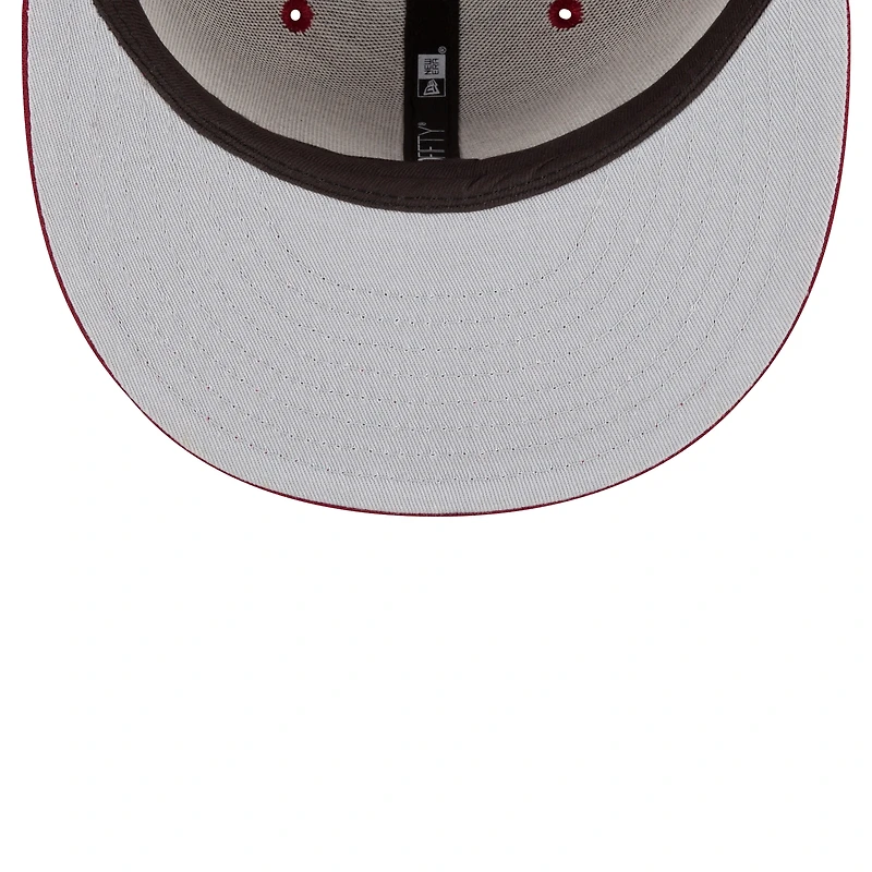 Men's New Era Wine Cleveland Cavaliers Official Team Color 9FIFTY Snapback Hat
