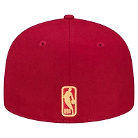 Men's New Era  Wine Cleveland Cavaliers Team 59FIFTY Fitted Hat