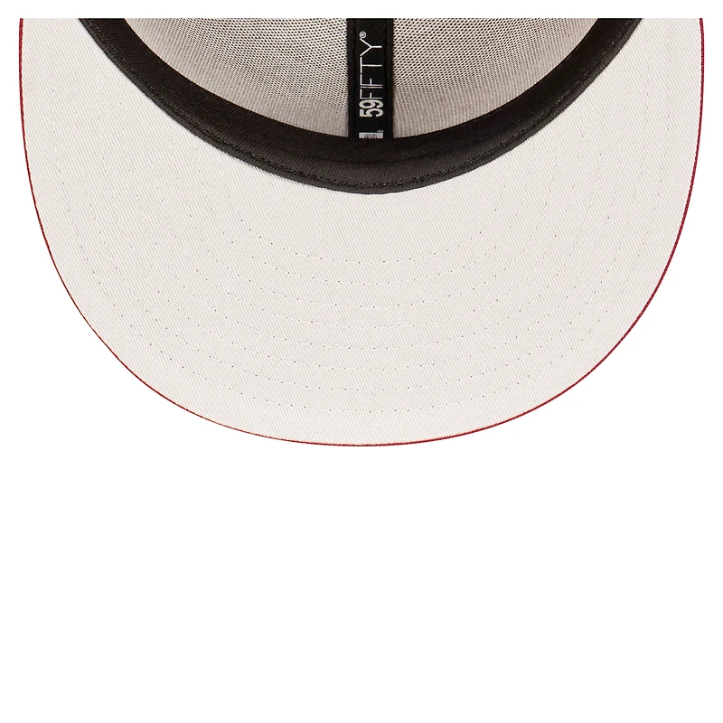 Men's New Era  Wine Cleveland Cavaliers Team 59FIFTY Fitted Hat