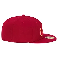 Men's New Era  Wine Cleveland Cavaliers Team 59FIFTY Fitted Hat