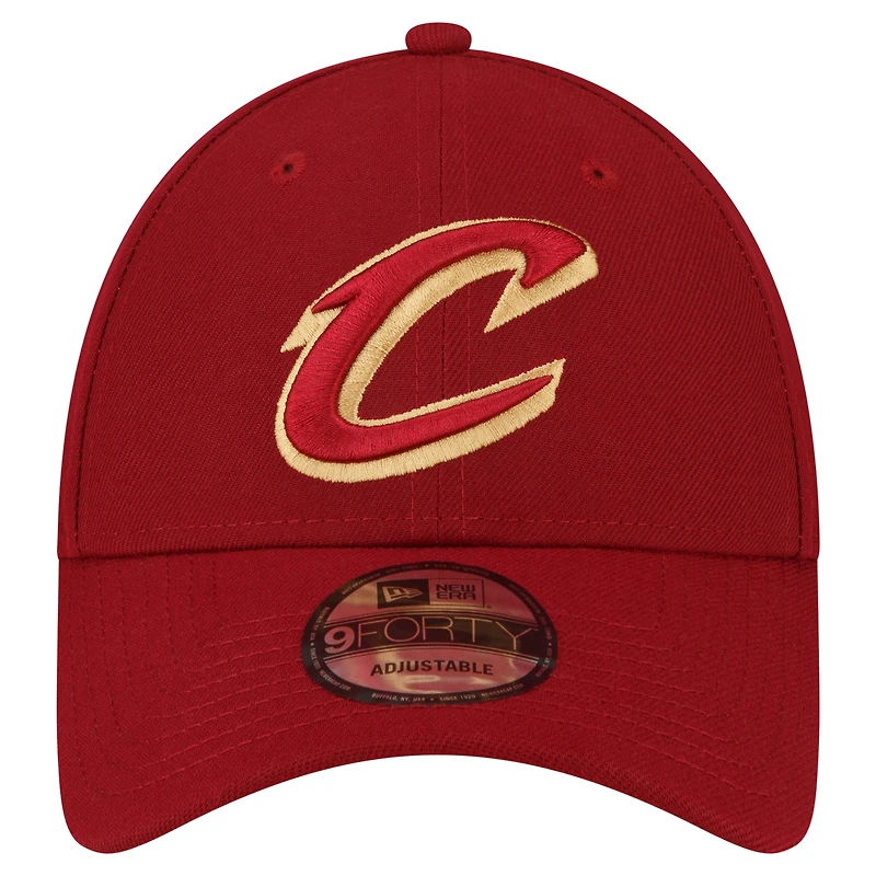 Casquette réglable New Era Wine Cleveland Cavaliers The League 9FORTY pour hommes