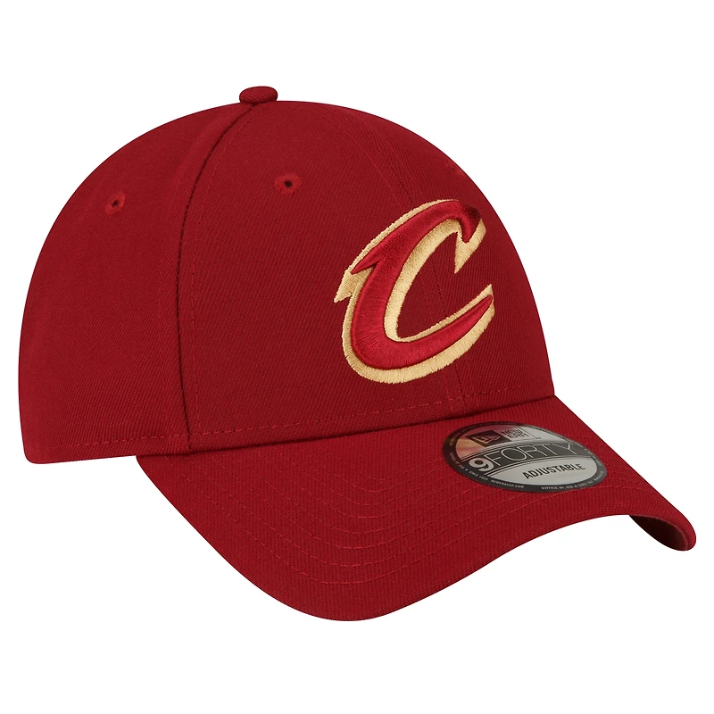 Casquette réglable New Era Wine Cleveland Cavaliers The League 9FORTY pour hommes