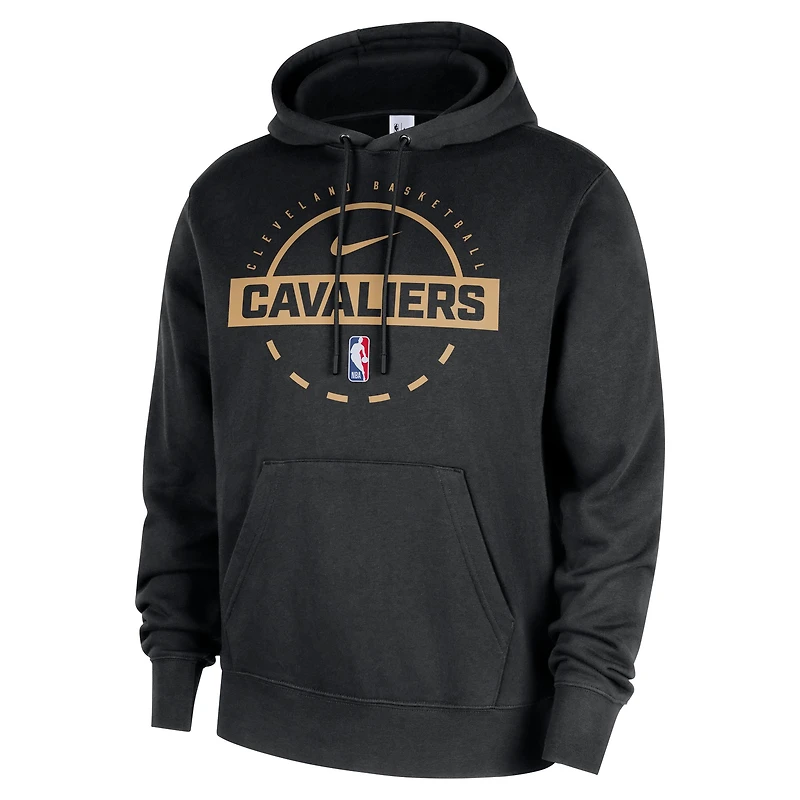 Sweat à capuche Nike noir Cleveland Cavaliers 2025/26 Authentic Practice Club pour homme