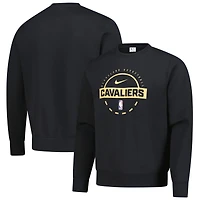 Sweat-shirt Nike noir authentique d'entraînement Cleveland Cavaliers 2025/26 pour homme