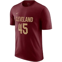 Men's Nike Donovan Mitchell Burgundy Cleveland Cavaliers Icon 2022/23 Name & Number T-Shirt
