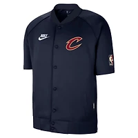 Men's Nike Navy Cleveland Cavaliers Classic Edition Hardwood Classics Authentic On-Court Game Full-Snap Jacket