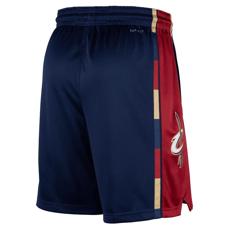 Men's Nike Navy Cleveland Cavaliers Classic Edition Hardwood Classics Swingman Shorts