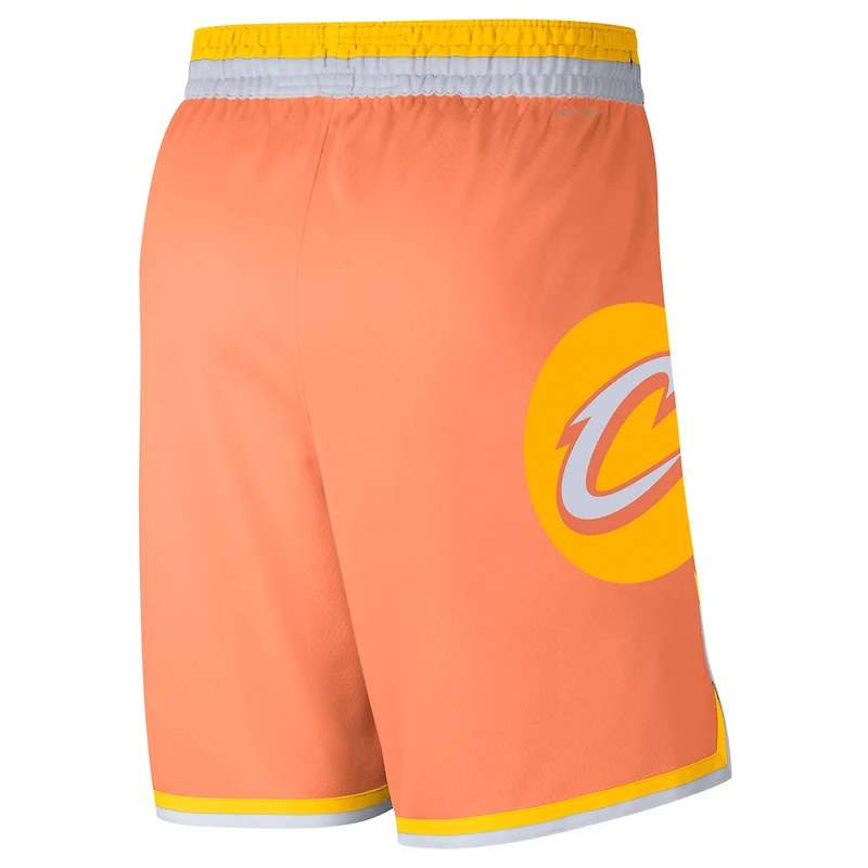 Men's Nike Orange Cleveland Cavaliers 2025/26 City Edition Remix Dri-FIT Swingman Shorts