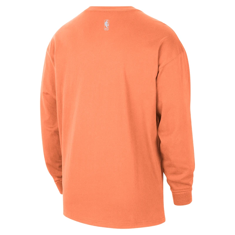 Men's Nike  Orange Cleveland Cavaliers 2025/26 City Edition Remix Essential Logo Long Sleeve T-Shirt