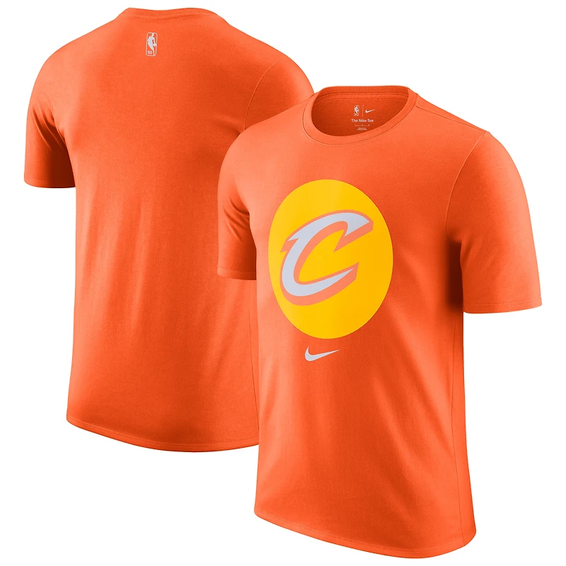 Men's Nike Orange Cleveland Cavaliers 2025/26 City Edition Remix Essential Logo T-Shirt