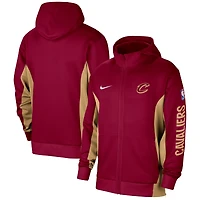 Men's Nike Wine Cleveland Cavaliers 2023/24 Authentic Showtime Full-Zip Hoodie