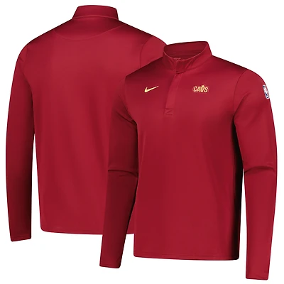 Haut Nike Wine Cleveland Cavaliers 2025/26 Authentic Coaches Dri-Fit à quart de zip pour homme