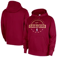 Sweat à capuche Nike Wine Cleveland Cavaliers 2025/26 Authentic Practice Club pour homme