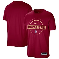 T-shirt d'entraînement Nike Wine Cleveland Cavaliers 2025/26 On-Court Flare Dri-FIT Tri-Blend pour homme
