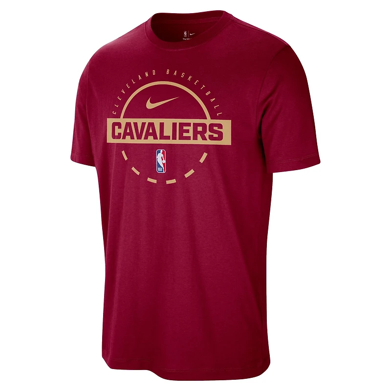 Men's Nike  Wine Cleveland Cavaliers Authentic Practice T-Shirt