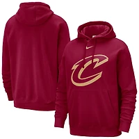Men's Nike Wine Cleveland Cavaliers Essential Logo Club Pullover Hoodie