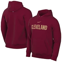 Sweat à capuche Nike Wine Cleveland Cavaliers Sportswear Essential Wordmark Club pour homme