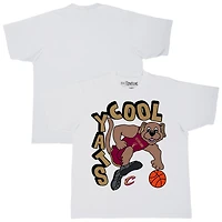 T-shirt oversize blanc Stadium Essentials pour homme, motif mascotte NBA x Staycool des Cleveland Cavaliers