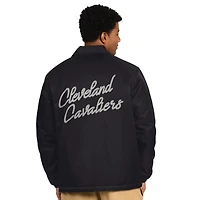 Men's Starter  Black Cleveland Cavaliers Full-Snap Coaches Jacket