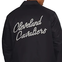 Men's Starter  Black Cleveland Cavaliers Full-Snap Coaches Jacket