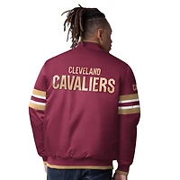 Men's Starter Wine Cleveland Cavaliers Scout I Full-Snap Varsity Jacket
