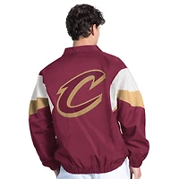 Veste zippée Cleveland Cavaliers Yard Line Starter Wine pour homme