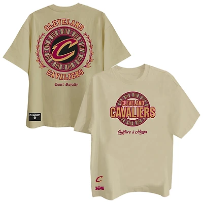T-shirt premium kaki Two Hype pour homme, collection mondiale des Cleveland Cavaliers
