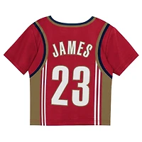 Preschool Mitchell & Ness LeBron James Wine Cleveland Cavaliers Play by Place Two-Pack T-Shirt Shorts Set