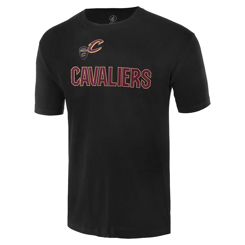 Unisex FISLL  Black Cleveland Cavaliers Oversize Logo T-Shirt