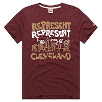 Unisex Homage  Wine Cleveland Cavaliers A Tribe Called Quest x NBA Represent Tri-Blend T-Shirt
