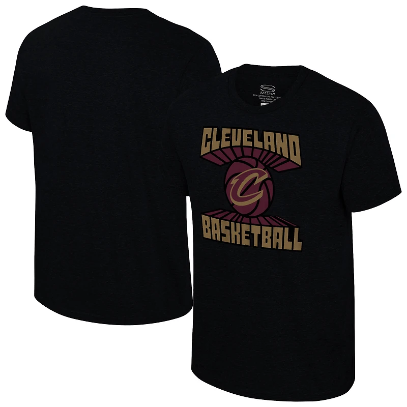 Unisex Stadium Essentials  Black Cleveland Cavaliers Club Time Tri-Blend T-Shirt