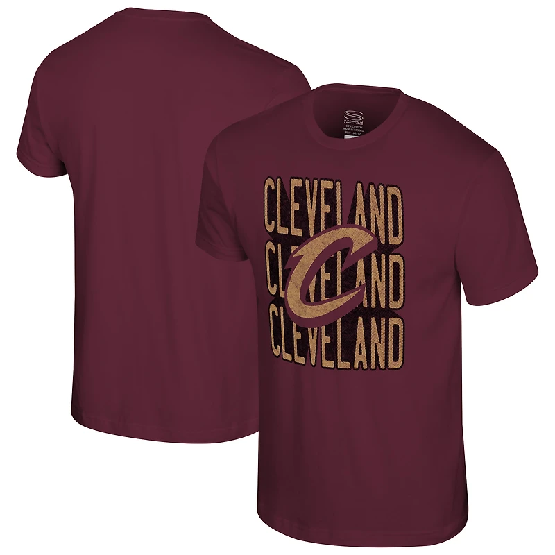 T-shirt unisexe Stadium Essentials bordeaux Cleveland Cavaliers Step Up