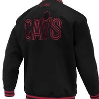 Veste universitaire unisexe FISLL noire à boutons-pression Logoman Shadow Collection des Cleveland Cavaliers