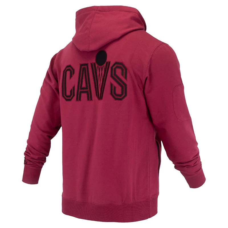 Sweat à capuche unisexe FISLL Wine Cleveland Cavaliers Logoman Shadow Collection