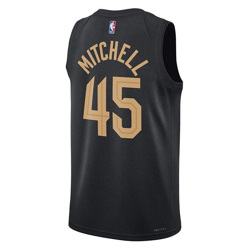 Maillot unisexe Jordan Brand Donovan Mitchell noir Cleveland Cavaliers Swingman - Édition Statement