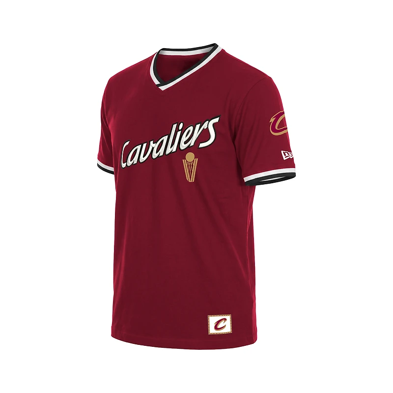 Unisex New Era Wine Cleveland Cavaliers Sport Classics Capsule V-Neck Fashion Jersey