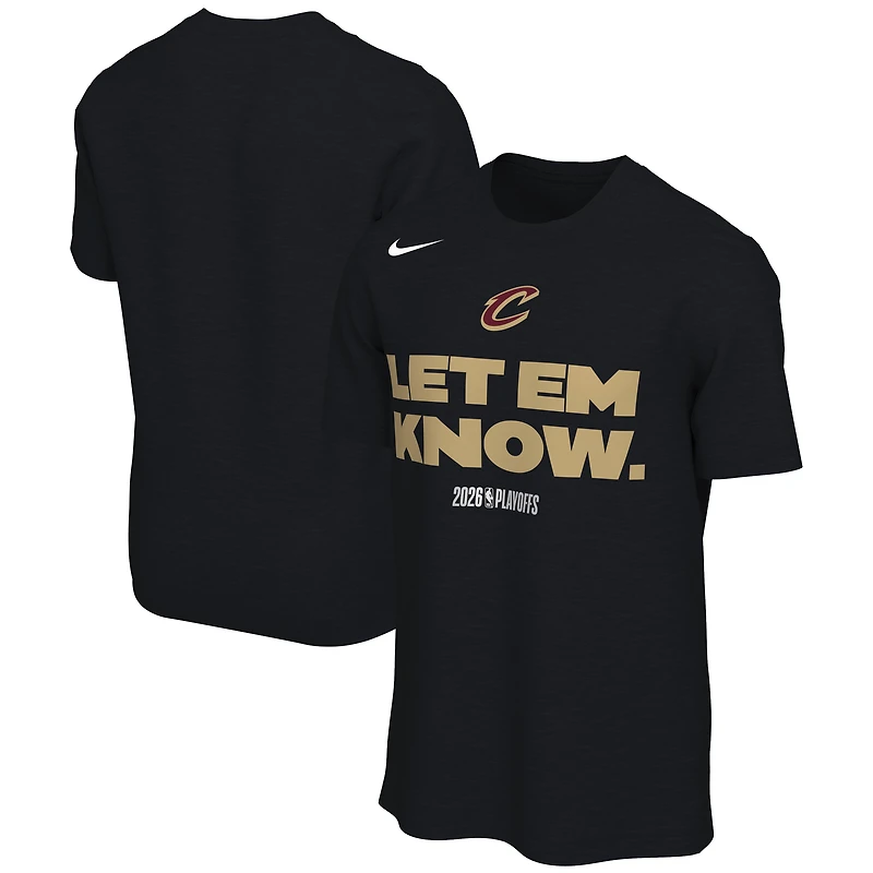 T-shirt unisexe Nike noir Cleveland Cavaliers 2026 NBA Playoffs Mantra