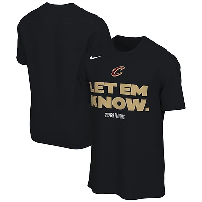 T-shirt unisexe Nike noir Cleveland Cavaliers 2026 NBA Playoffs Mantra