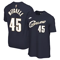 Unisex Nike Donovan Mitchell Navy Cleveland Cavaliers Name & Number T-Shirt - Classic Edition