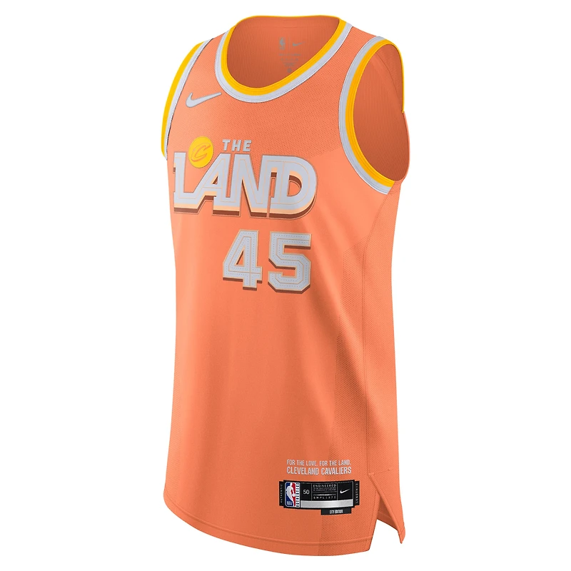 Maillot authentique unisexe Nike Donovan Mitchell orange Cleveland Cavaliers 2025/26 - Édition City