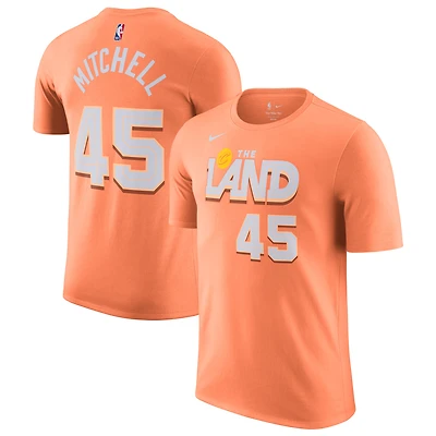 Unisex Nike Donovan Mitchell Orange Cleveland Cavaliers 2025/26 City Edition Name & Number T-Shirt