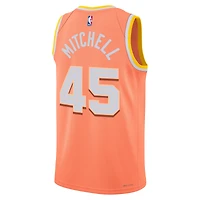Maillot Swingman Nike unisexe Donovan Mitchell orange Cleveland Cavaliers 2025/26 - Édition City