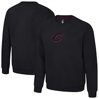 Unisex Stadium Essentials Black Cleveland Cavaliers Club Level Chenille Sweatshirt