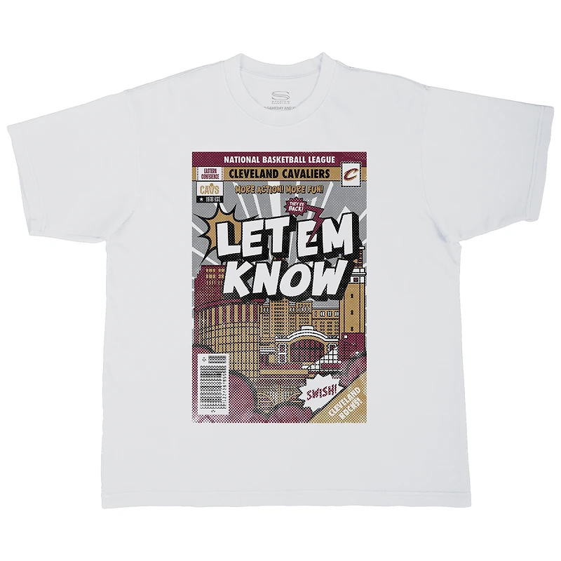 Unisex Stadium Essentials White Cleveland Cavaliers Comic Book Cover Boxy T-Shirt