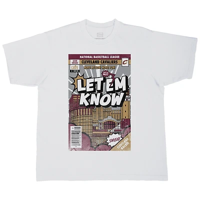 Unisex Stadium Essentials White Cleveland Cavaliers Comic Book Cover Boxy T-Shirt